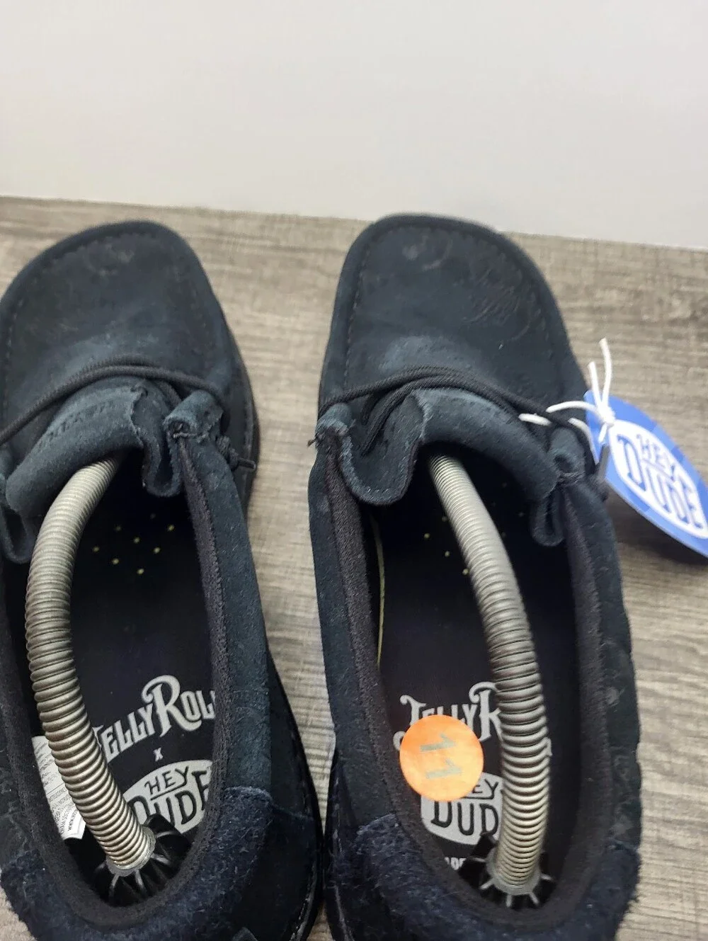 Hey Dude X Jelly Roll Wally Black Suede Shoes Men’s Size 11 Limited Edition New